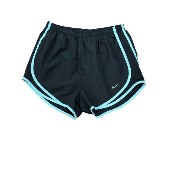 Nike Dri-Fit Athletic Shorts Women’s Size S Black Blue Lined Mesh Sides Running - Picture 2 of 8